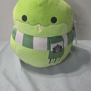 Squishmallows Slytherin Snake Plush - Green and White